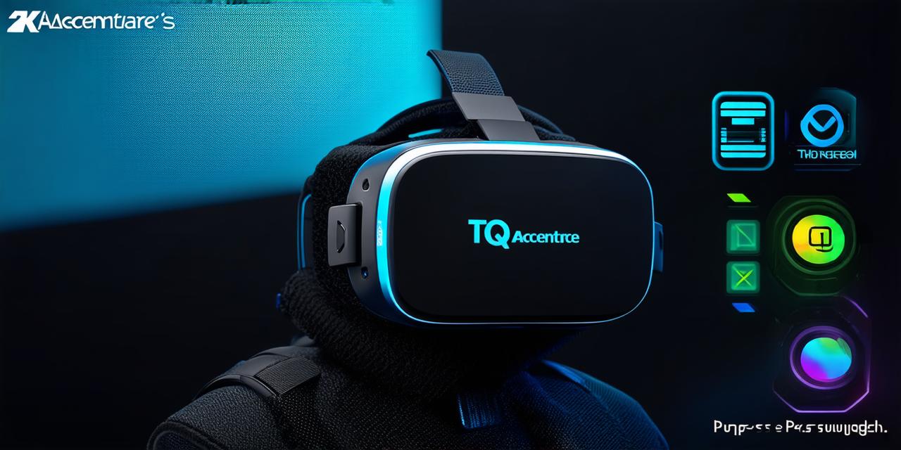 What is the purpose of the pass-through feature on a virtual reality headset according to Accenture's TQ?