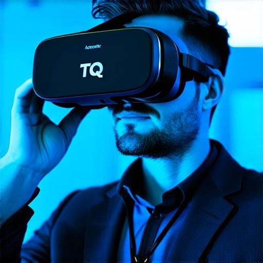 What is the purpose of the pass-through feature on a virtual reality headset according to Accenture's TQ?